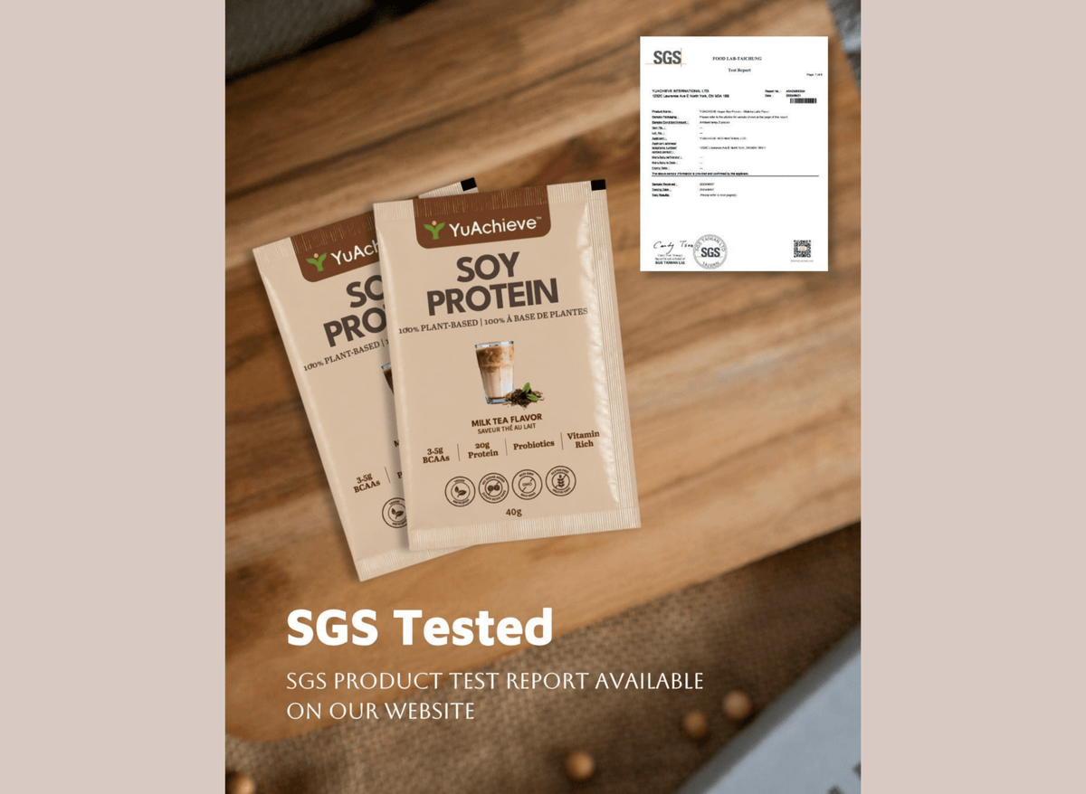 YuAchieve Vegan Soy Protein Powder, Milk Tea Flavor, 40g / Sachet - YuAchieve™-YuAchieve™