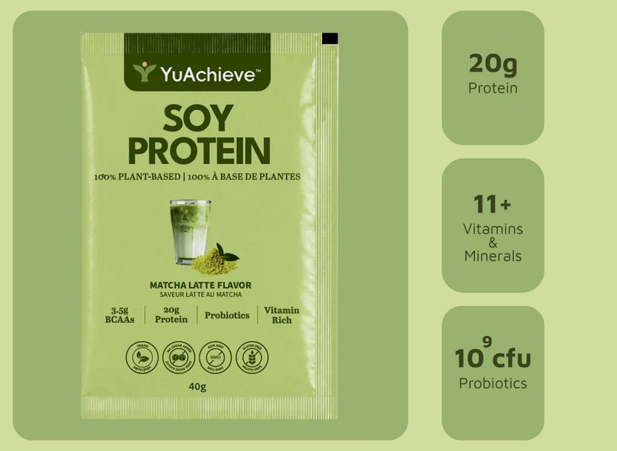 Matcha Latte Soy Protein Sachet - YuAchieve™-YuAchieve™