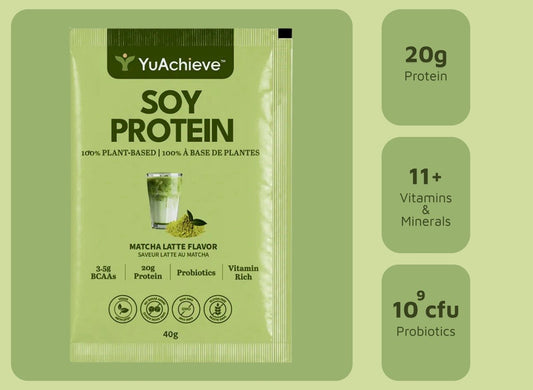 Matcha Latte Soy Protein Sachet - YuAchieve™-YuAchieve™